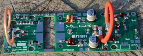 100W UHF amplifier board, assembly almost completed